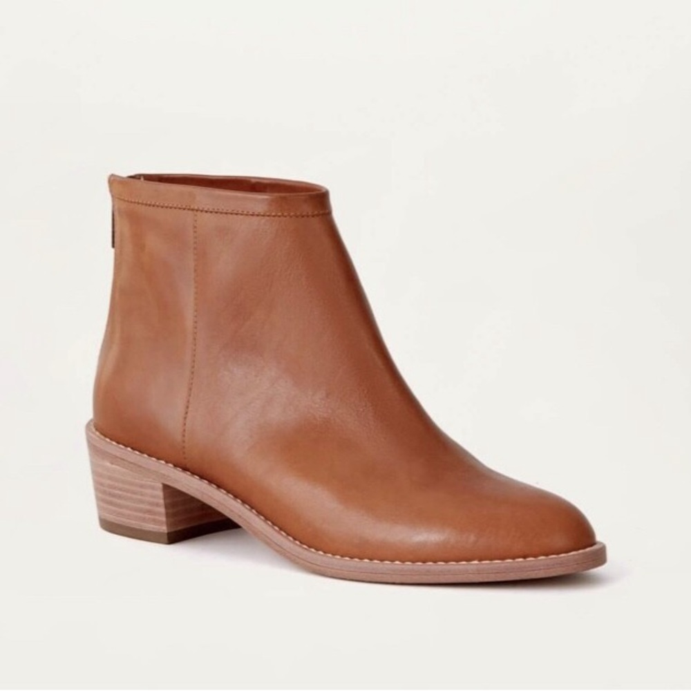 Loeffler Randall Felix Cognac Leather Angle Boots